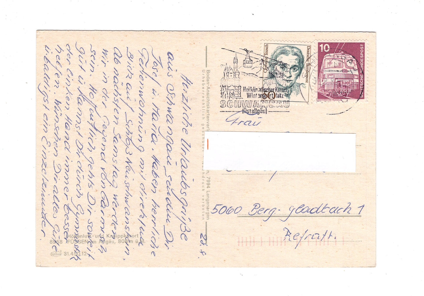 Ansichtskarte Füssen im Allgäu / H1-56