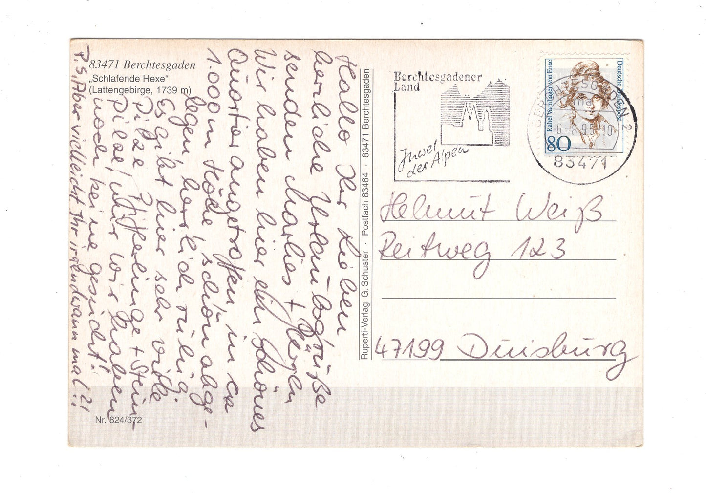 Ansichtskarte Berchtesgaden / Schlafende Hexe