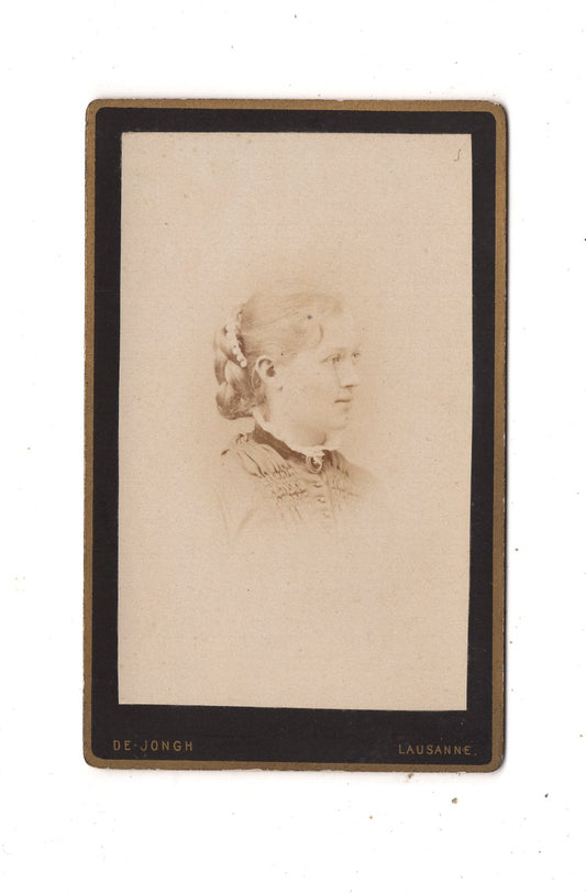 Fotografie Damenportrait - Lausanne 1880er / CDV N1-15