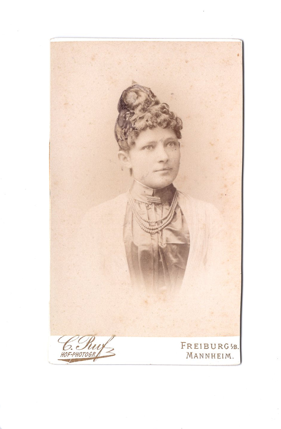 Fotografie Damenportrait - Freiburg / Mannheim um 1890