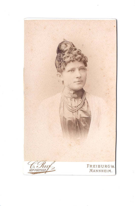Fotografie Damenportrait - Freiburg / Mannheim um 1890