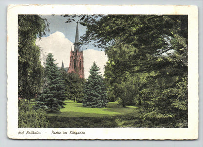 Ansichtskarte Bad Nauheim / Partie im Kurgarten