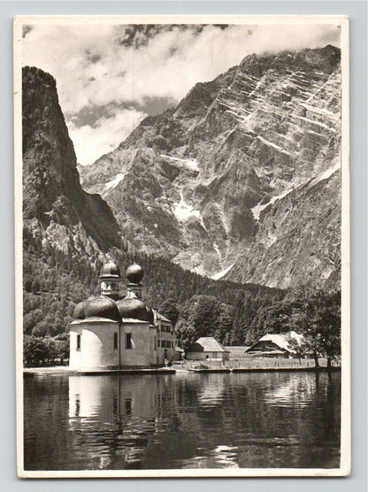 Ansichtskarte Königssee / St. Bartholomä mit Watzmann-Ostwand
