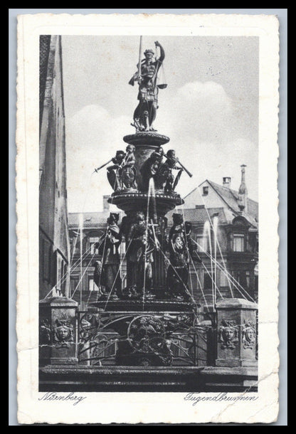 Ansichtskarte Nürnberg / Tugendbrunnen