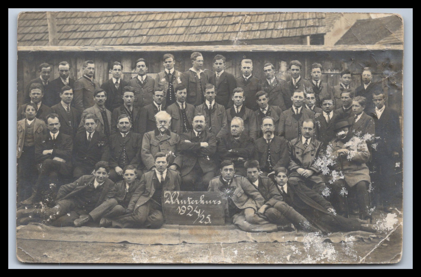 Ansichtskarte Feine Herren und Jungen / Winterkurs 1924/25