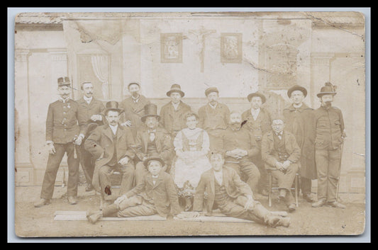 Ansichtskarte Schönes Gruppenbild / Theater ?