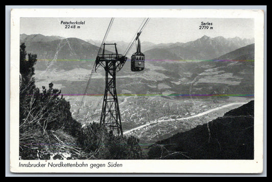 Ansichtskarte Innsbrucker Nordkettenbahn gegen Süden - Tirol - Österreich