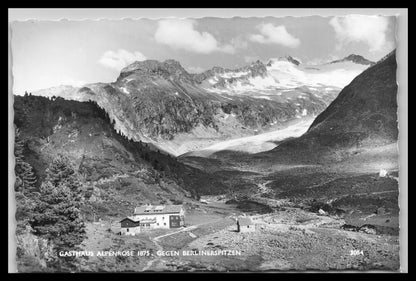 Ansichtskarte Gasthaus Alpenrose gegen Berliner Spitzen - Tirol Österreich