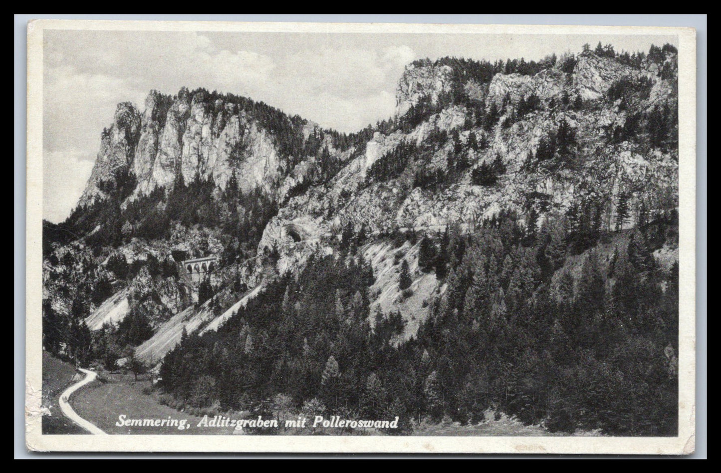 Ansichtskarte Semmering / Adlitzgraben mit Polleroswand - N. Ö. / Österreich