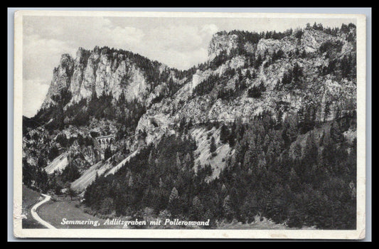 Ansichtskarte Semmering / Adlitzgraben mit Polleroswand - N. Ö. / Österreich