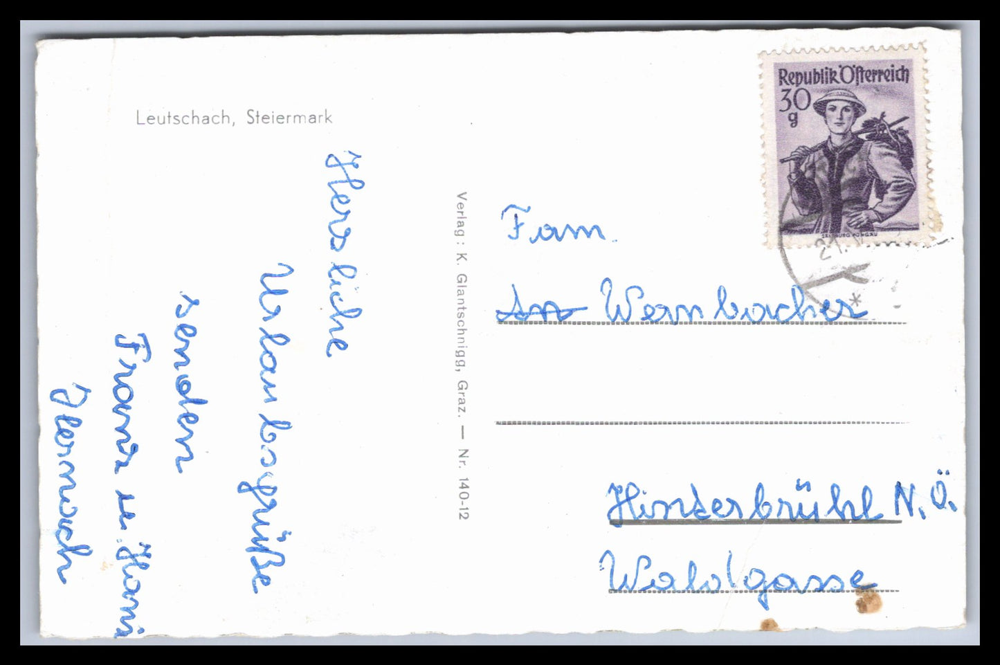 Ansichtskarte Leutschach - Stmk. Österreich