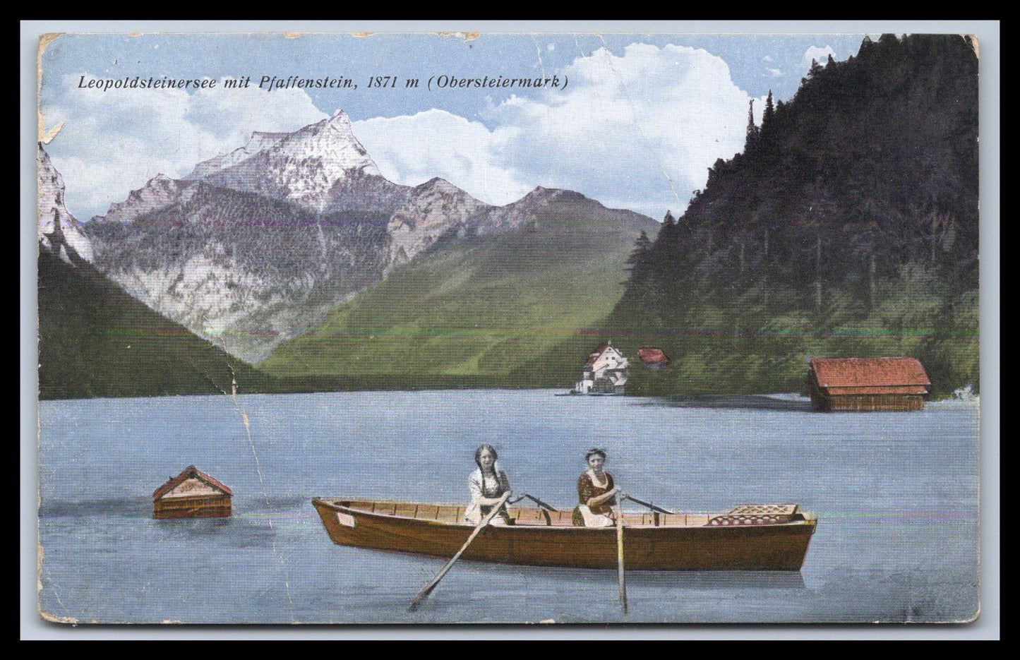 Ansichtskarte Leopodsteiner See mit Pfaffenstein - Stmk. Österreich