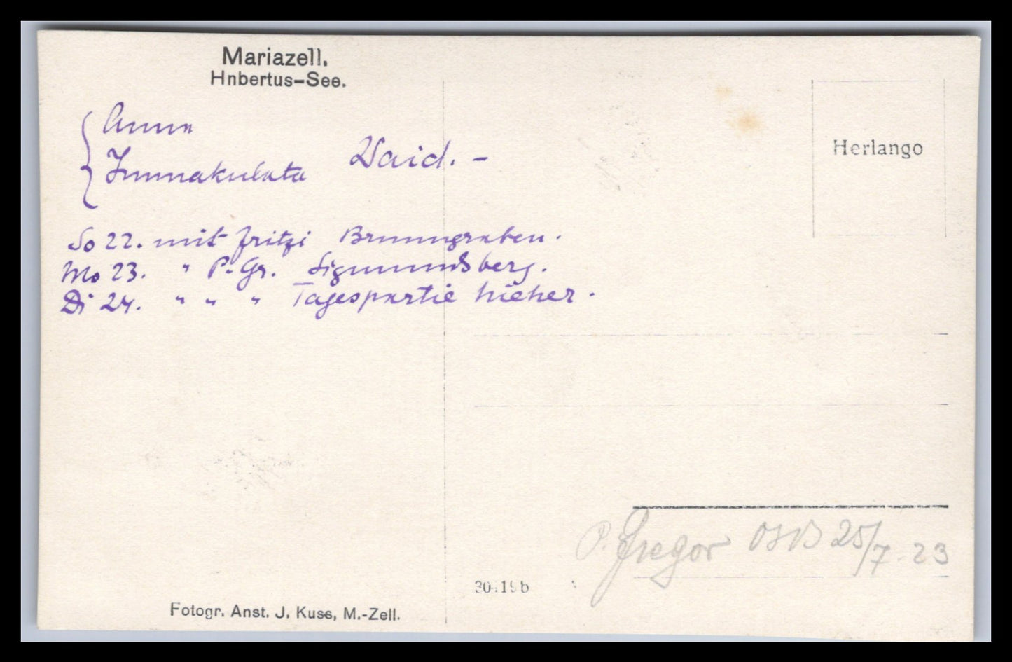 Ansichtskarte Mariazell / Hubertussee - Stmk. Österreich