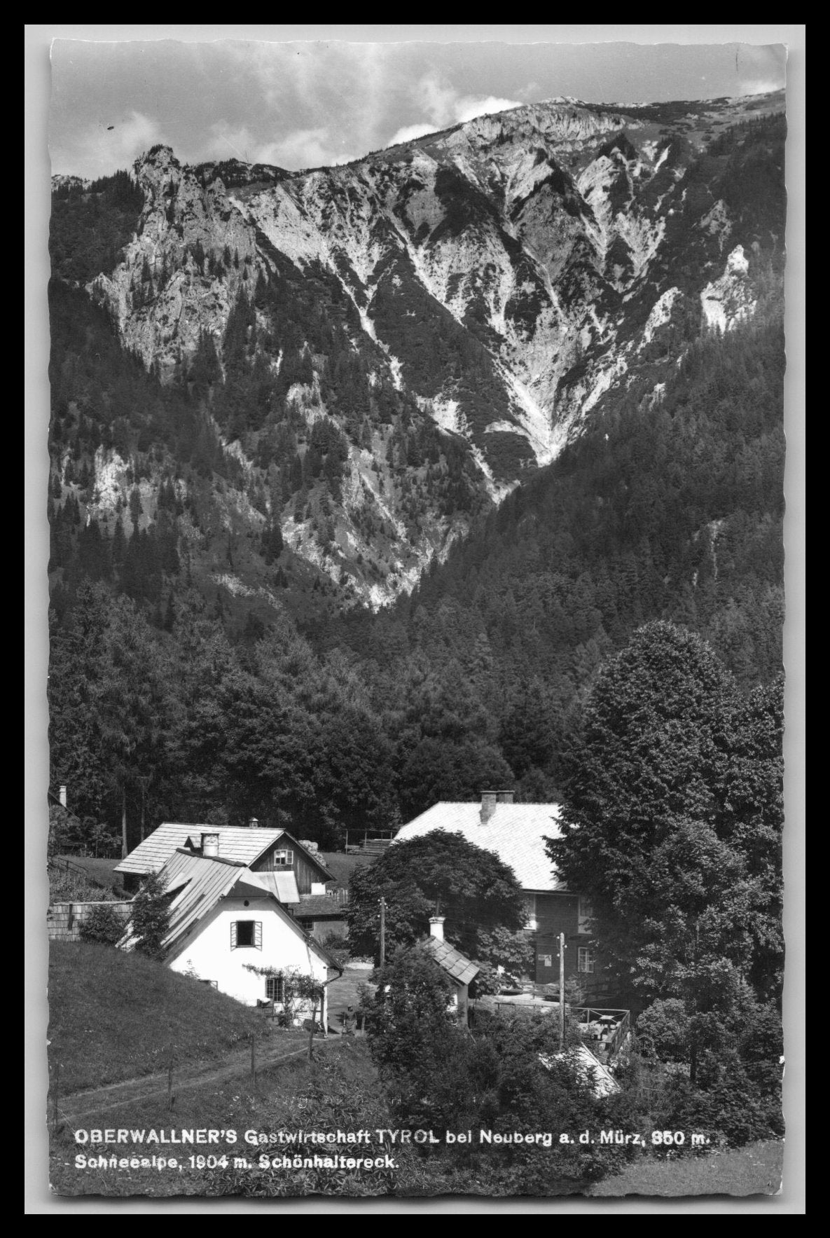 Ansichtskarte Oberwallners Gastwirtschaft / Tyrol bei Neuberg an der Mürz - Stmk. Österreich