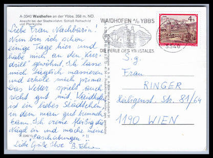 Ansichtskarte Waidhofen an der Ybbs / Schloss und Kirche - N. Ö. Österreich