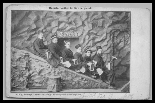 Ansichtskarte Rutschpartie im Salzbergwerk - Berchtesgaden