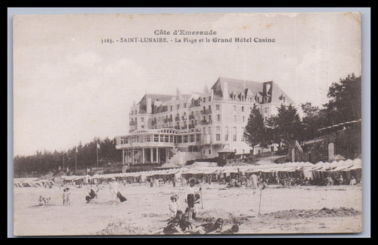 Ansichtskarte Saint-Lunaire / La Plage et le Grand Hotel Casino - Frankreich
