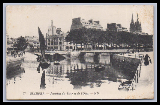 Ansichtskarte Quimper / Jonction du Steir et de l´ Odet - Frankreich