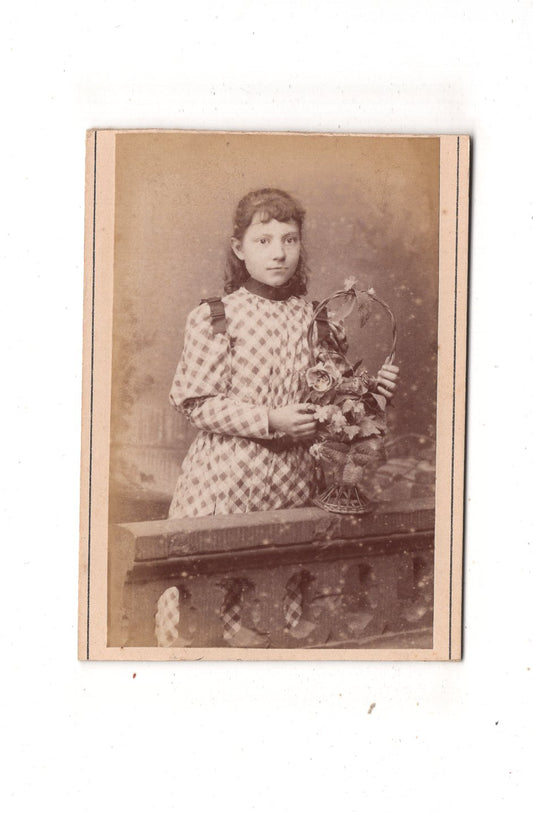 Fotografie Niedliches kleines Mädchen - Stralsund 1880er / CDV M1-27