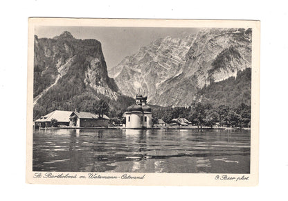 Ansichtskarte St. Bartholomä mit Watzmann-Ostwand