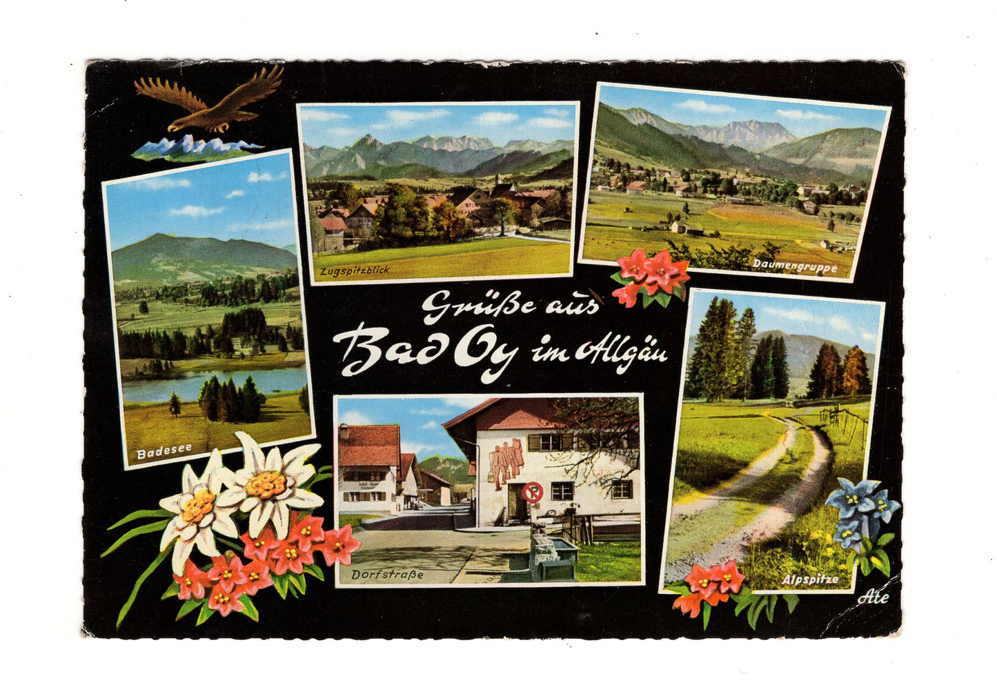 Ansichtskarte Bad Oy im Allgäu / Dorfstraße / Badesee +++