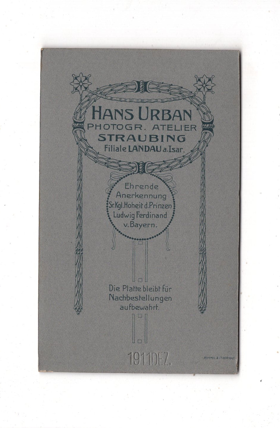 Fotografie Schönes Kinderbild / Baby - Straubing-Landau 1911 / CDV N1-10