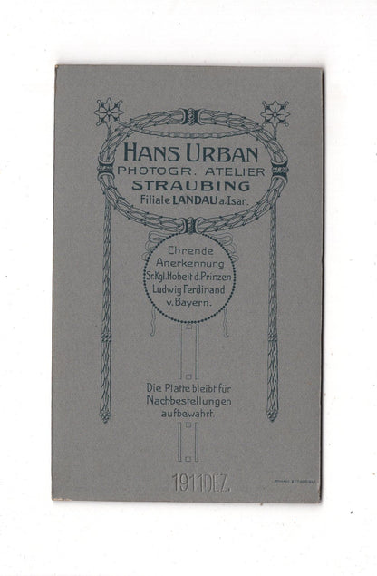 Fotografie Schönes Kinderbild / Baby - Straubing-Landau 1911 / CDV N1-10