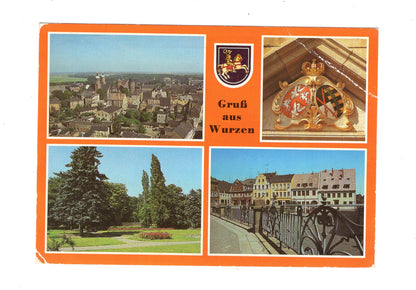 Ansichtskarte Wurzen / Stadtpark / Markt +++