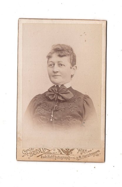 Fotografie Damenportrait / benannt - Wien um 1890 / CDV N1-15