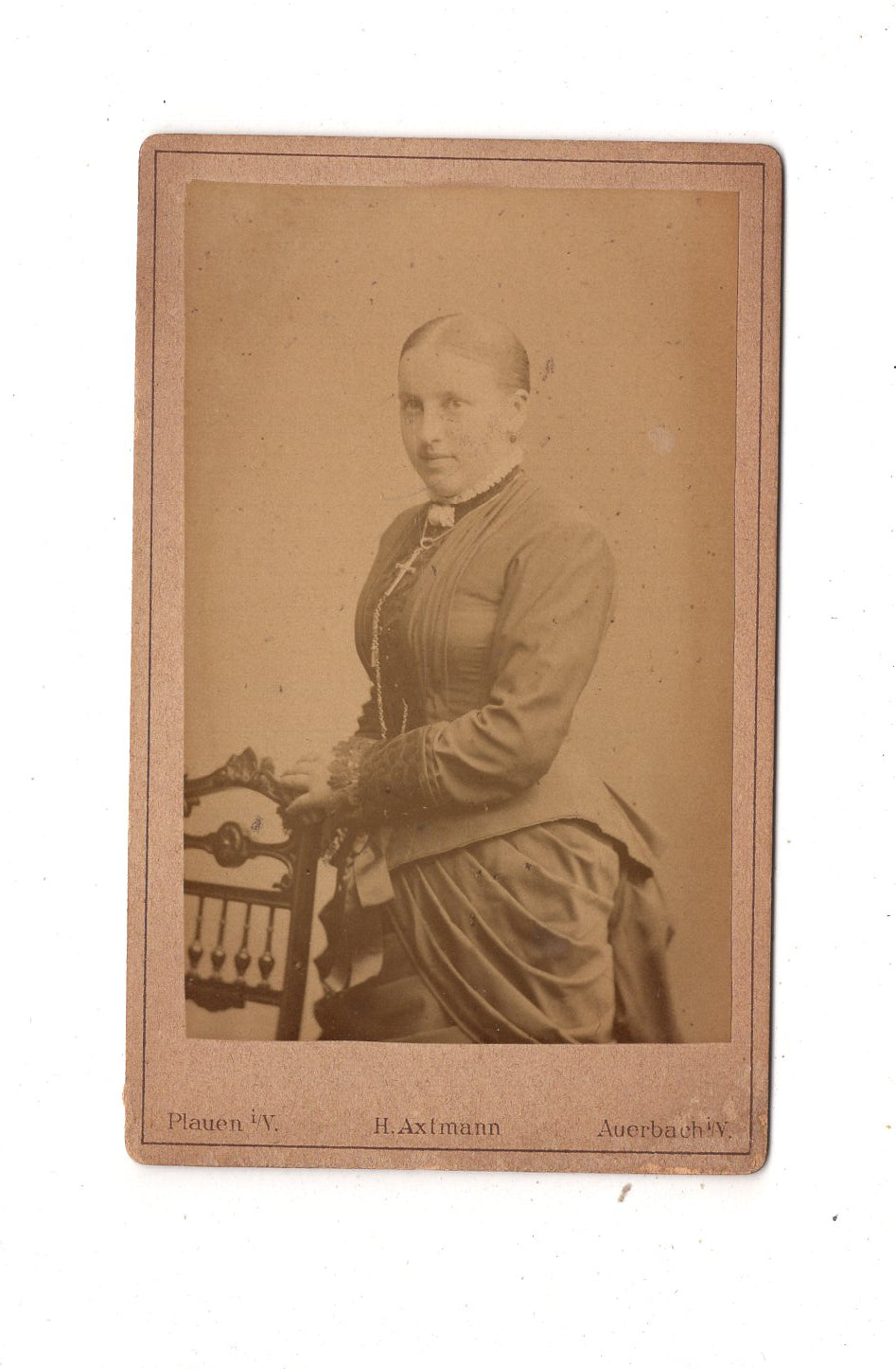Fotografie Feine Dame - Plauen / Auerbach 1880er / CDV L1-26