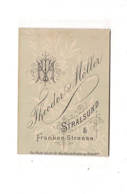 Fotografie Niedliches kleines Mädchen - Stralsund 1880er / CDV M1-27