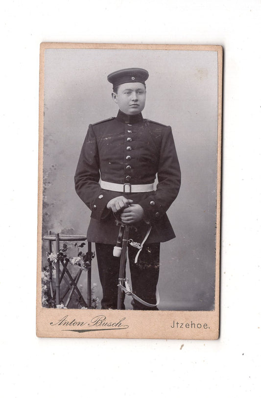 Fotografie Soldat - Itzehoe um 1900 / CDV M1-08