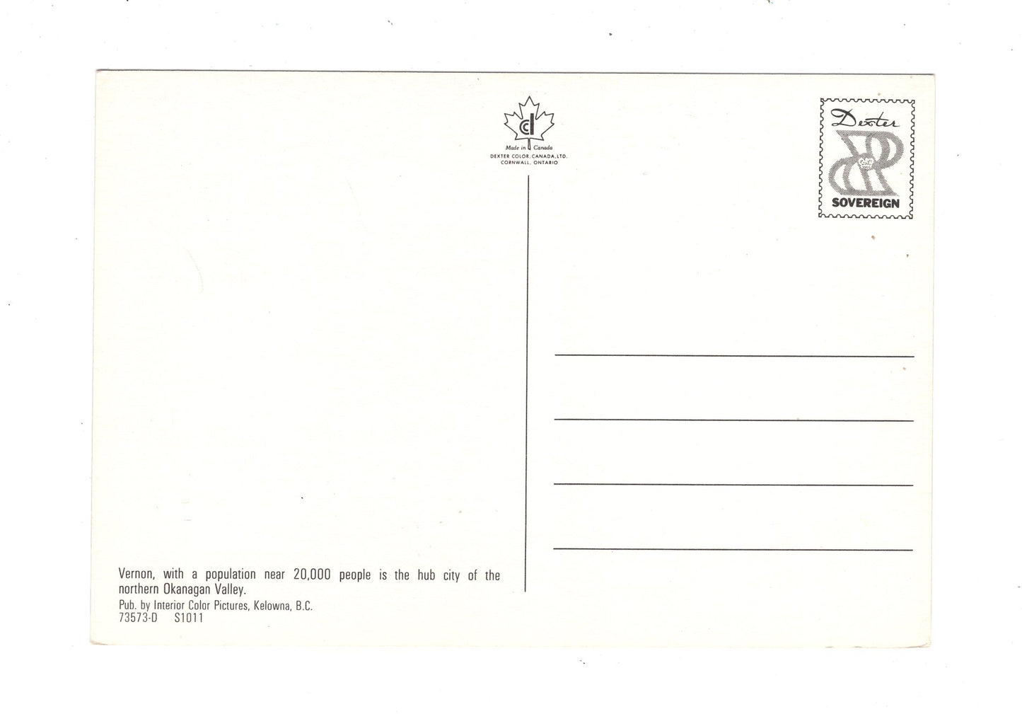 Ansichtskarte Vernon / British Columbia / Kanada