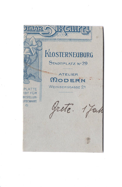 Fotografie Niedliches kleines Mädchen - Klosterneuburg um 1910