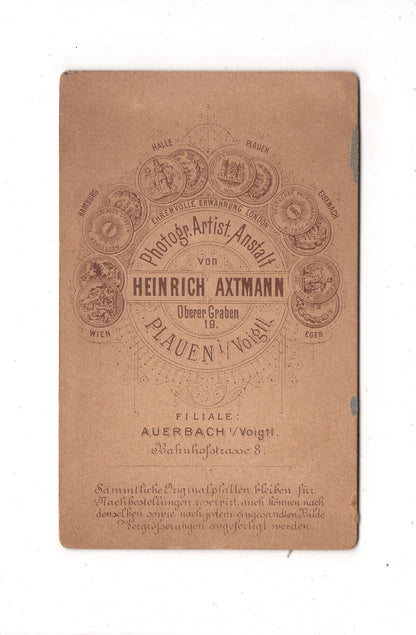 Fotografie Feine Dame - Plauen / Auerbach 1880er / CDV L1-26