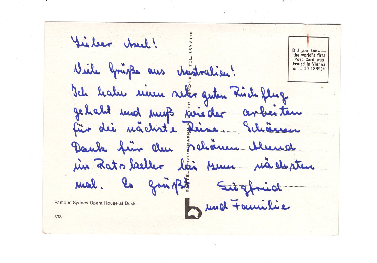 Ansichtskarte Sydney / Opera House / Australien