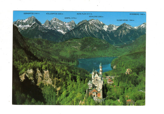 Ansichtskarte Königsschloss Neuschwanstein mit Schloss Hohenschwangau / I1-69