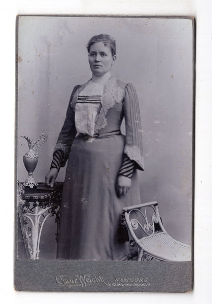 Fotografie Feine Dame - Hamburg um 1900 / CAB W-25