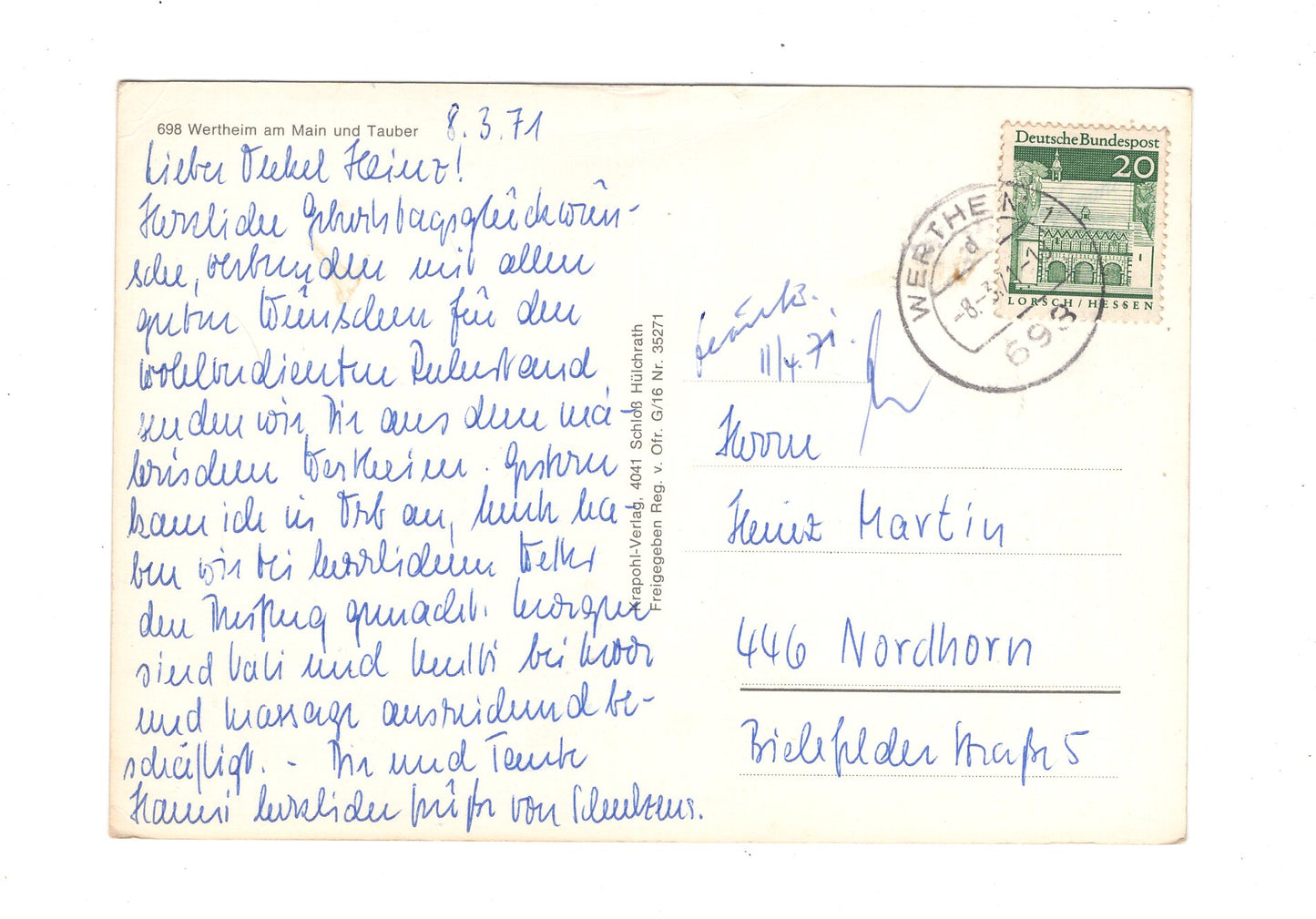Ansichtskarte Wertheim am Main und Tauber
