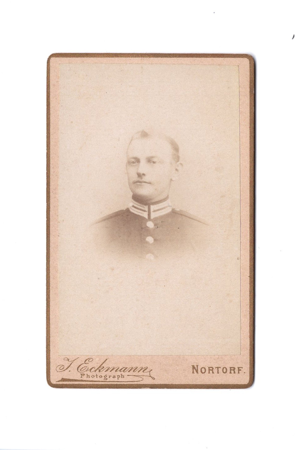 Fotografie Soldat / Soldatenportrait - Nortorf 1880er