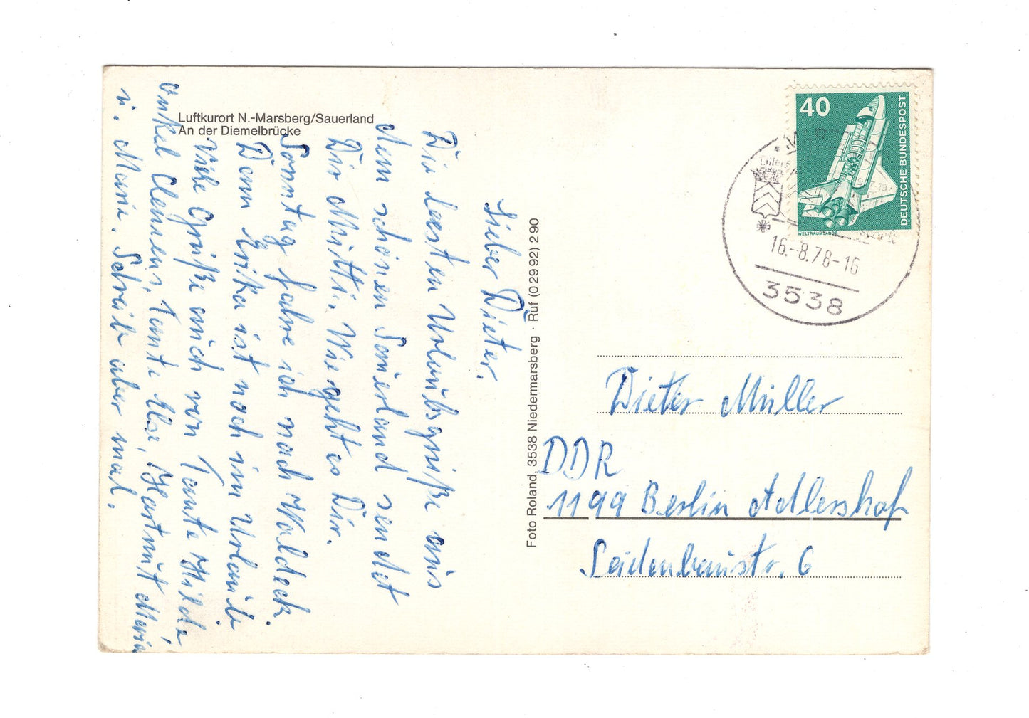 Ansichtskarte Marsberg / Sauerland / An der Diemelbrücke