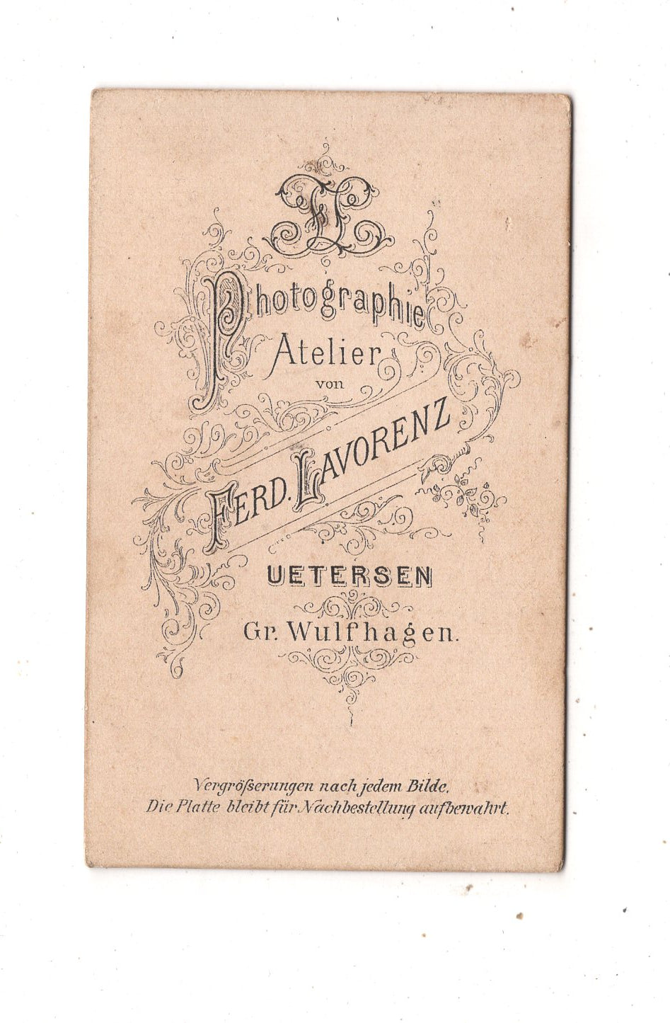 Fotografie Feine Dame - Uetersen um 1880