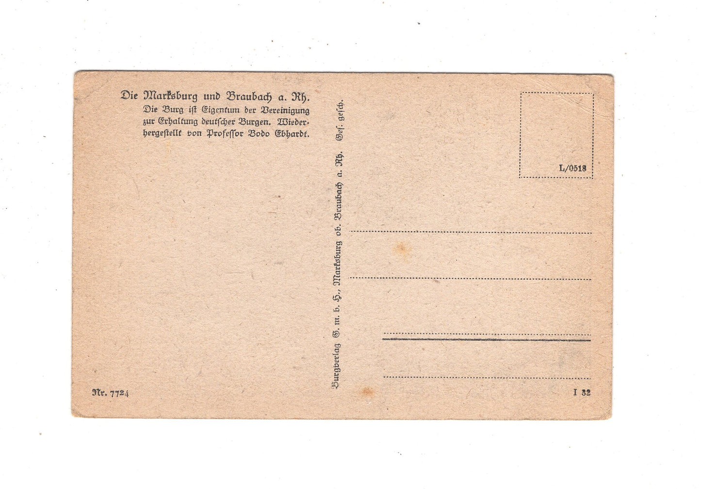 Ansichtskarte Die Marksburg und Braubach am Rhein / M1-65