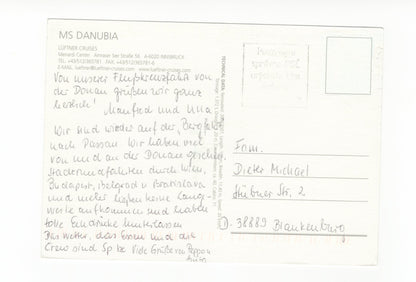 Ansichtskarte Schiff MS Danubia