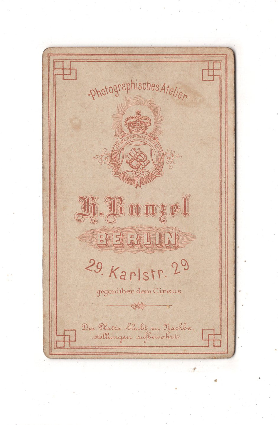 Fotografie Soldat - Berlin 1870er