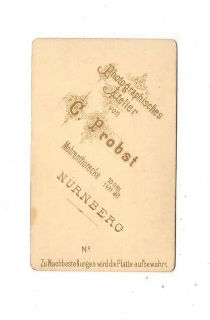 Fotografie Damenportrait - Nürnberg 1870er / CDV N1-15