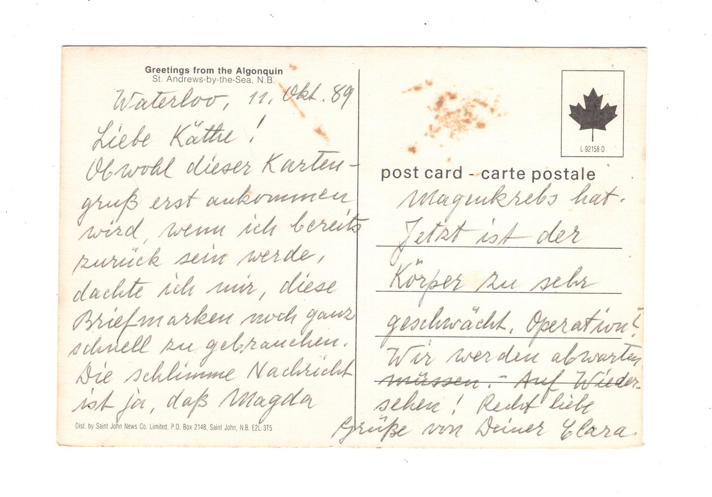 Ansichtskarte Algonquin / St. Andrews-by-the-Sea / Kanada