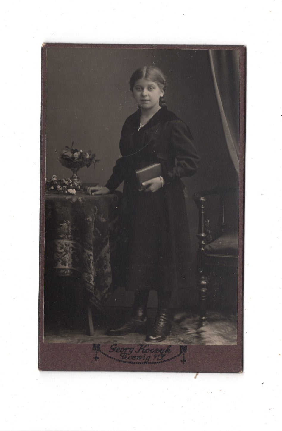 Fotografie Niedliches kleines Mädchen - Coswig um 1910 / CDV M1-27