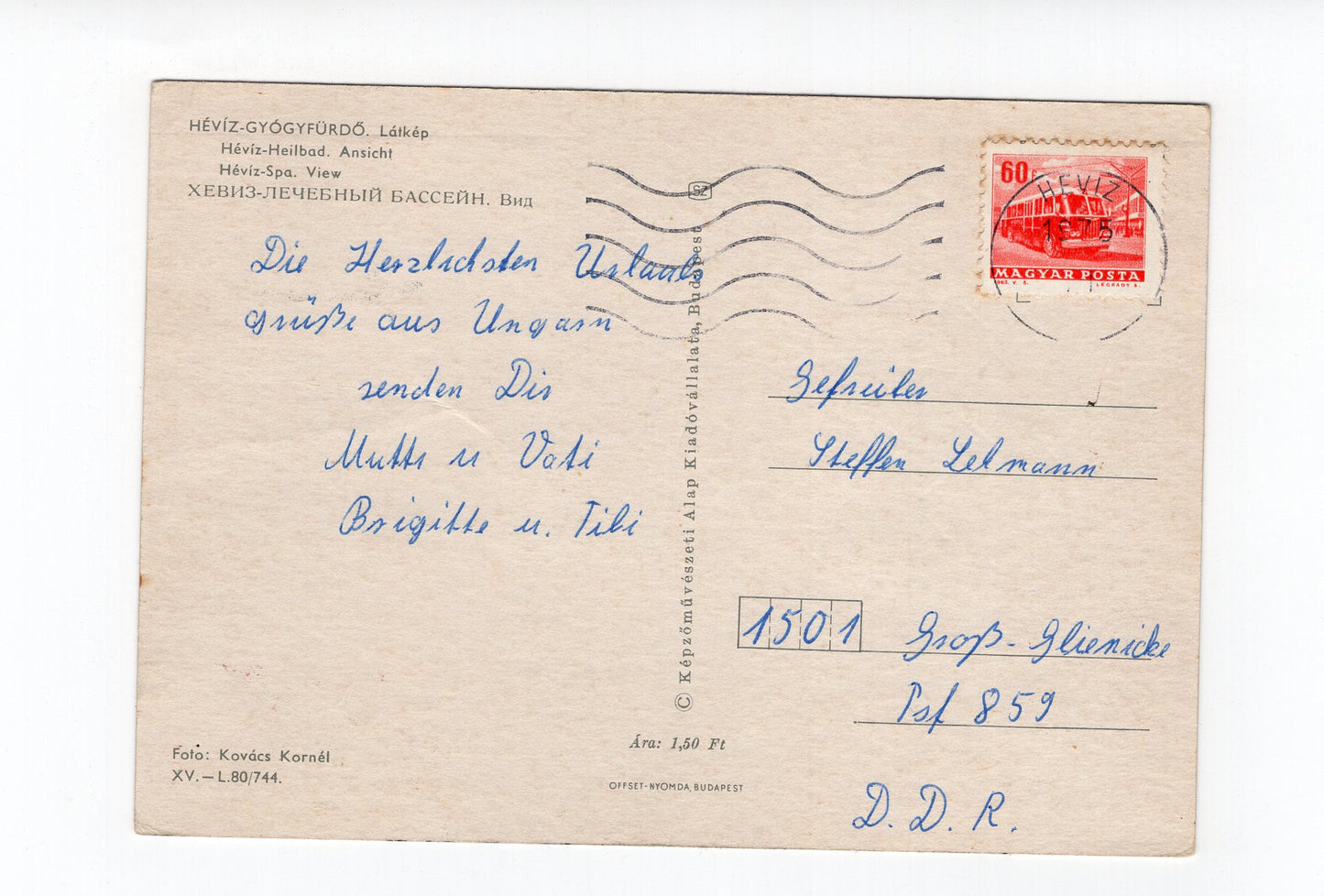 Ansichtskarte Heviz / Heilbad / Ungarn