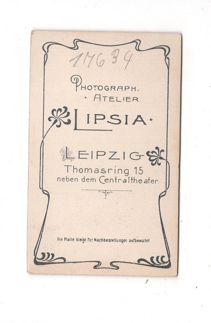 Fotografie Soldat - Leipzig um 1900 / CDV M1-08